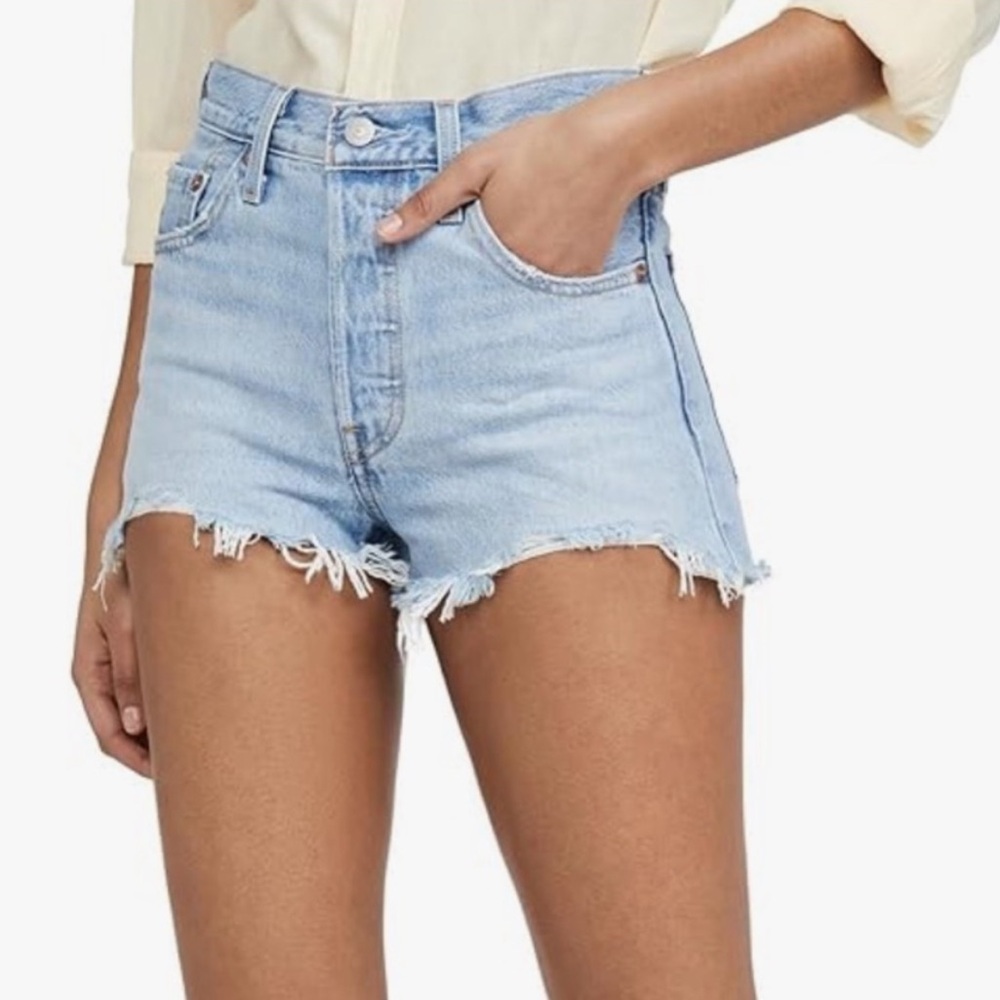 Levi’s 501 premium original denim shorts in Luxor Heat